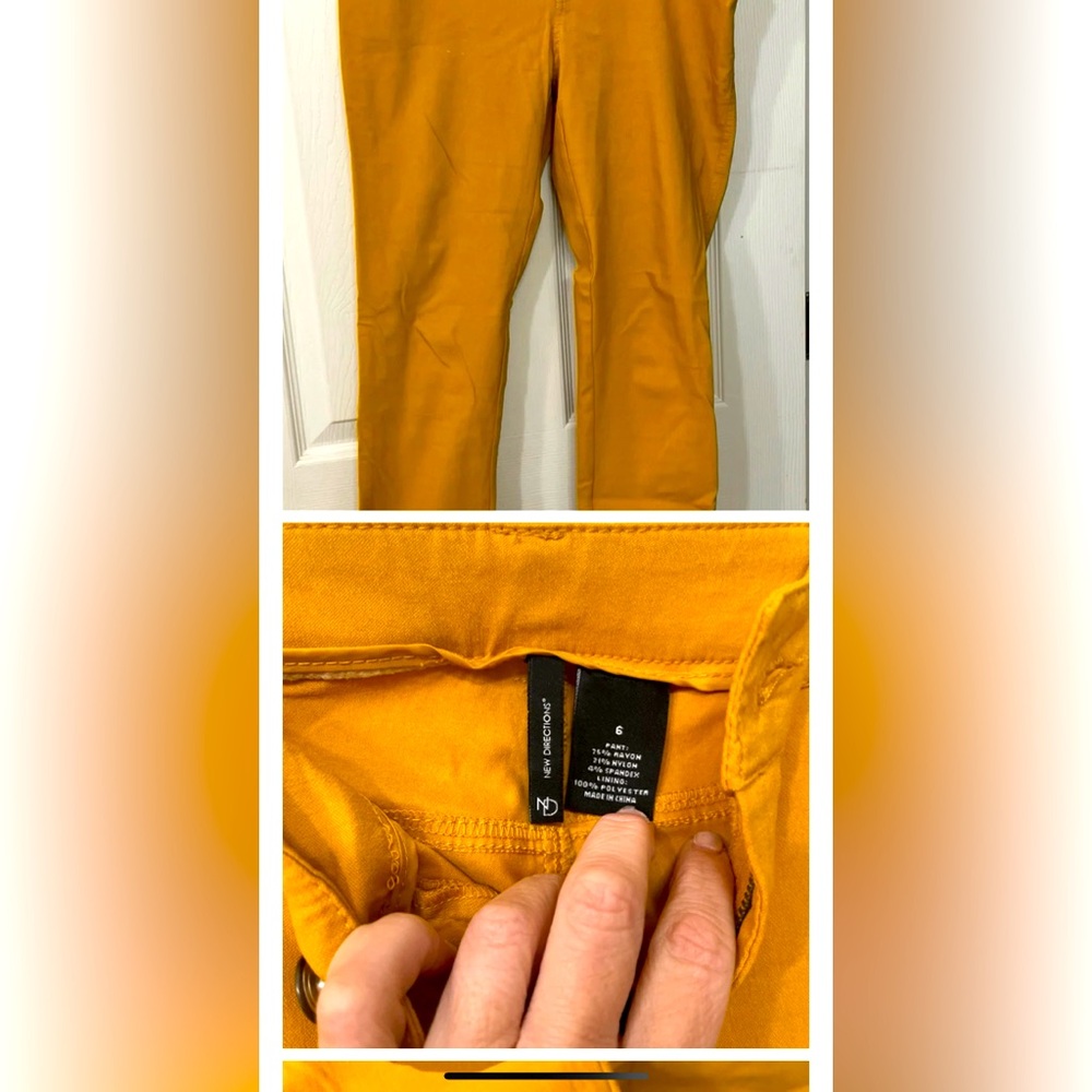 New Directions Mustard Yellow Pants